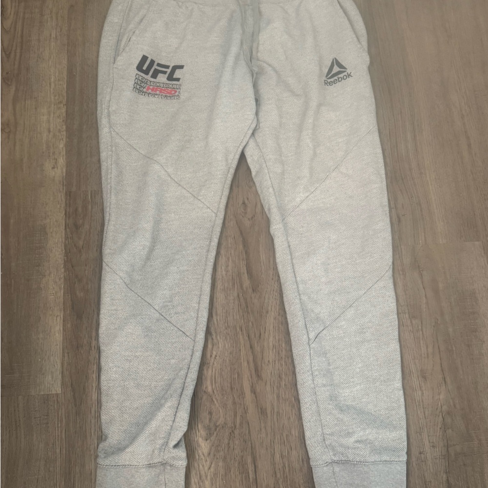 UFC Reebok Light Gray Athletic Pants